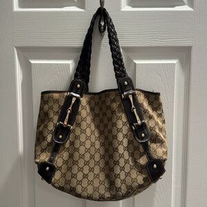 Gucci Pelham Brown GG Canvas Hobo Bag